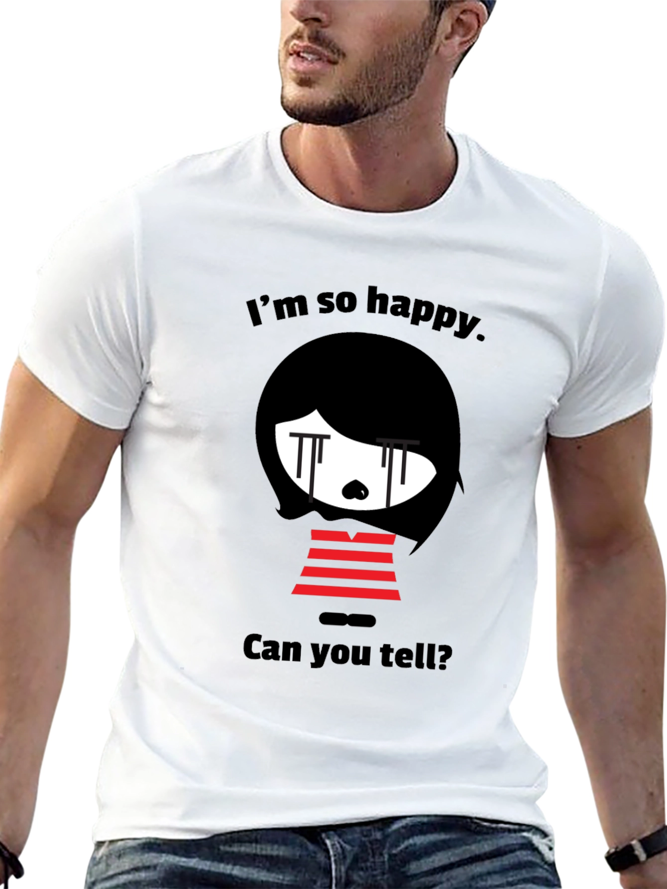 Emo Cartoon Graphic T-Shirt