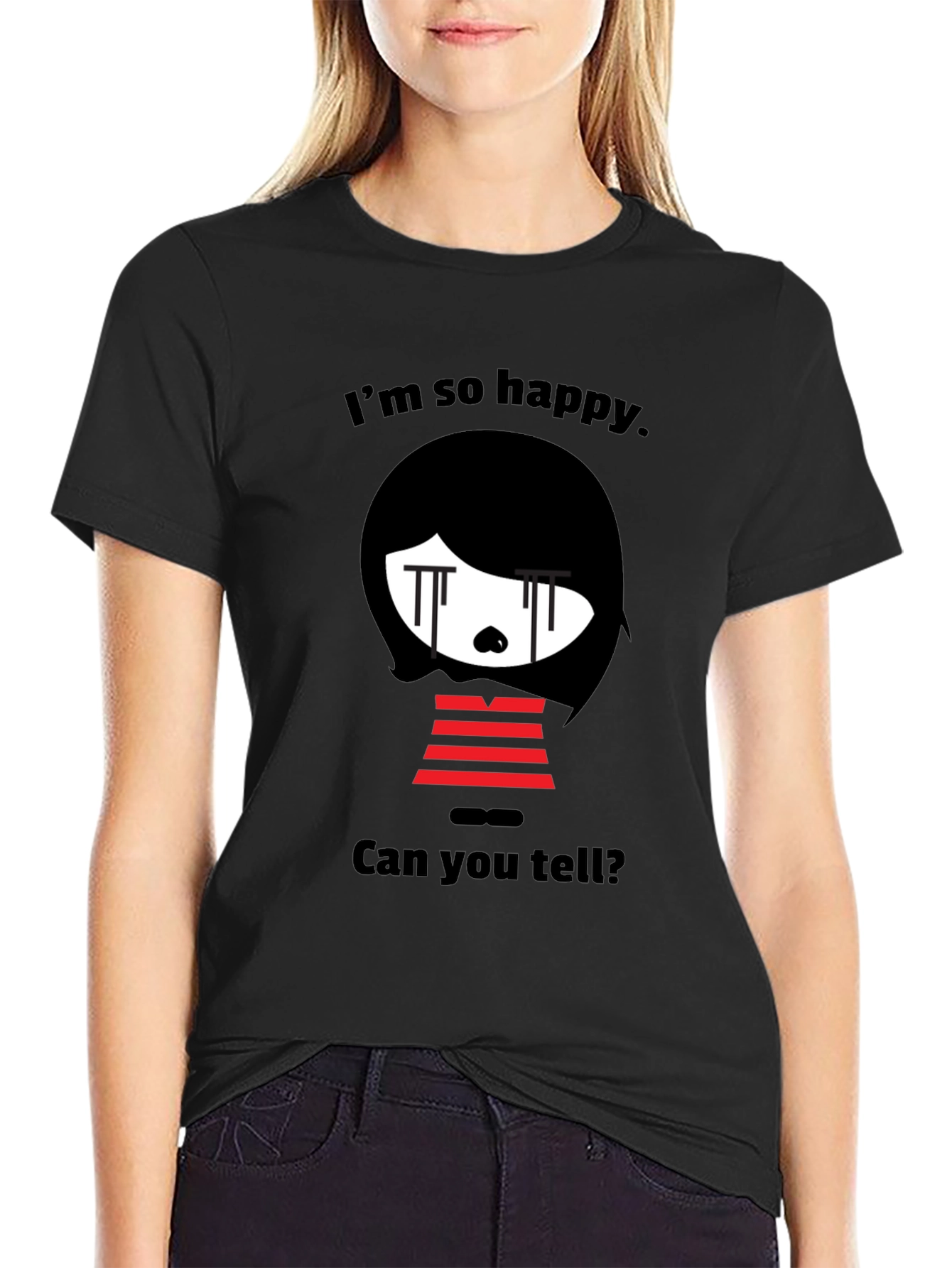 Emo Cartoon Graphic T-Shirt