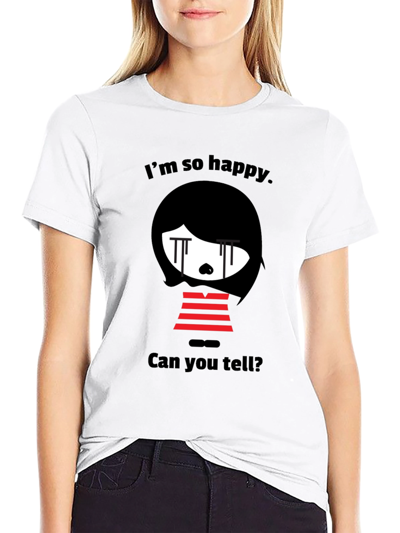 Emo Cartoon Graphic T-Shirt