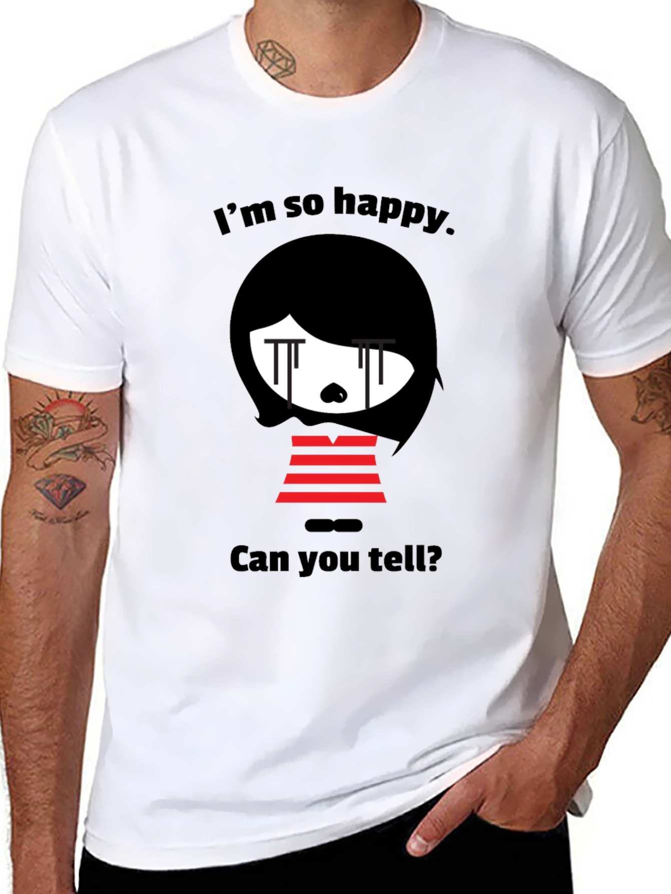 Emo Cartoon Graphic T-Shirt