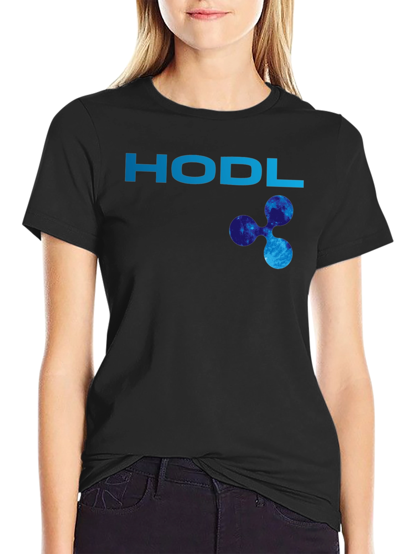 HODL XRP Cryptocurrency Black T-Shirt