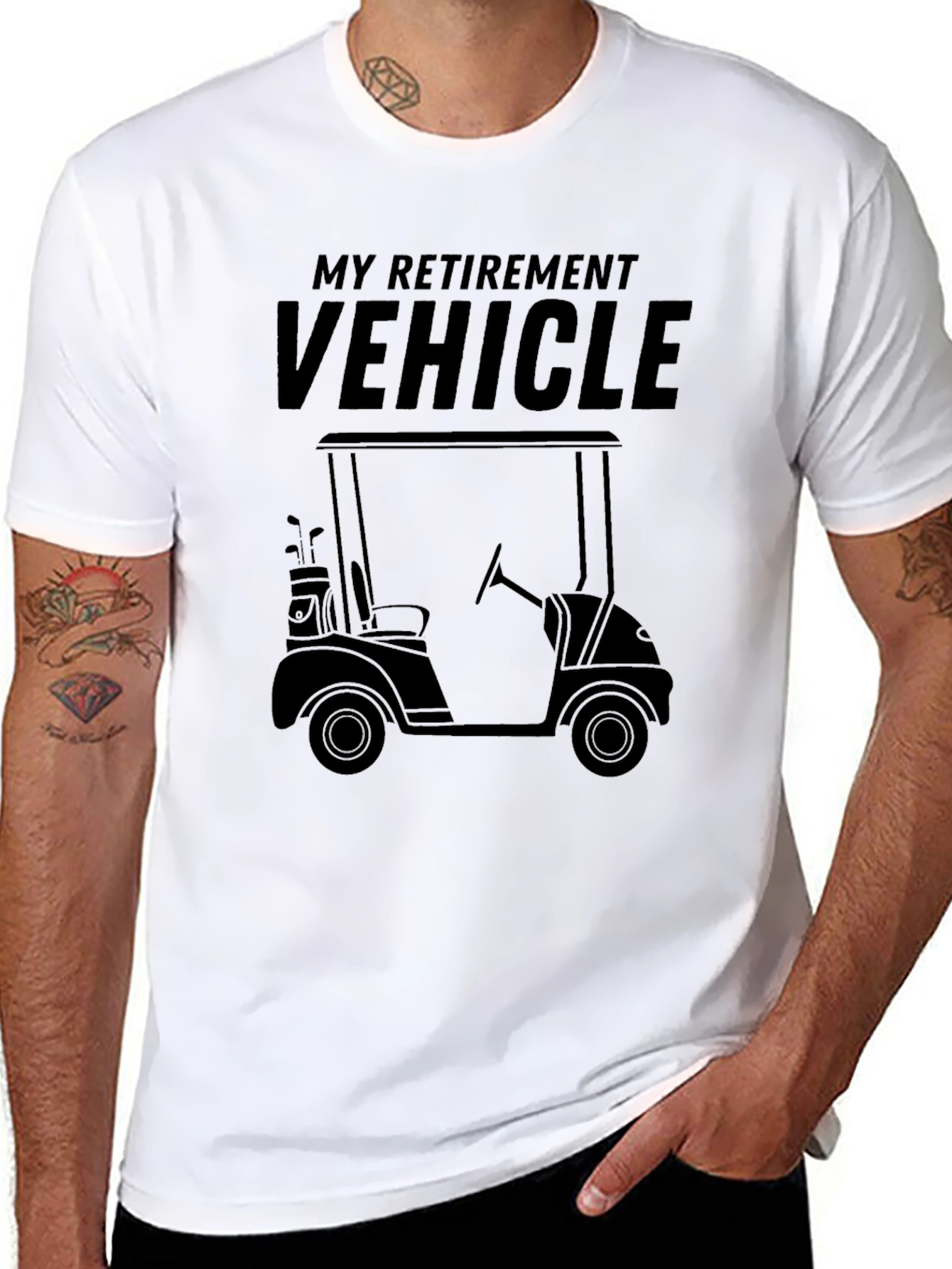My Retirement Vehicle Graphic Tee - Golf Cart T-Shirt