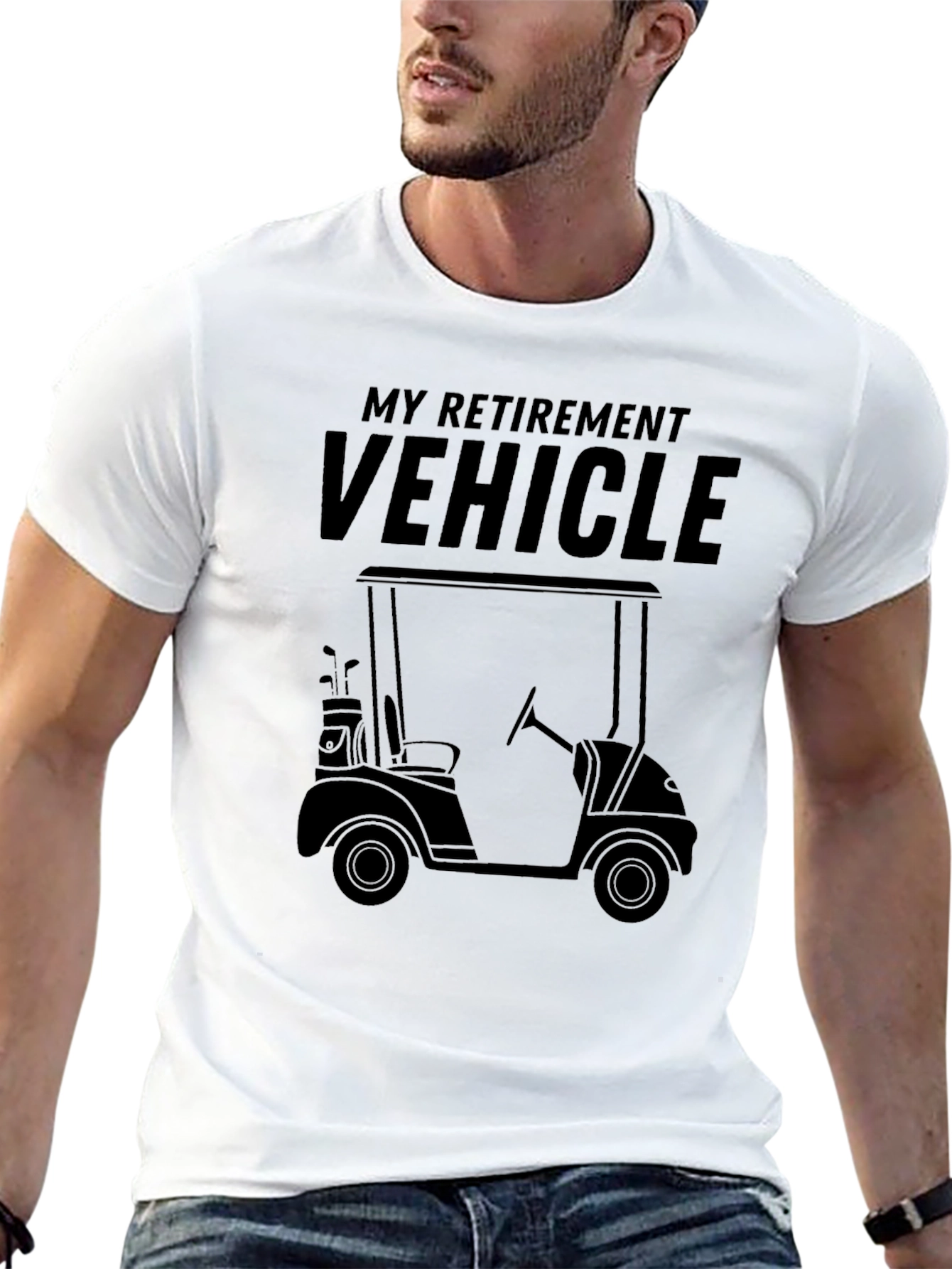 My Retirement Vehicle Graphic Tee - Golf Cart T-Shirt