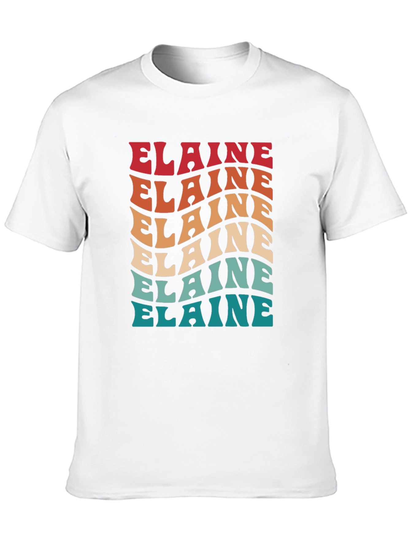 Elaine Retro Wavy Text T-Shirt