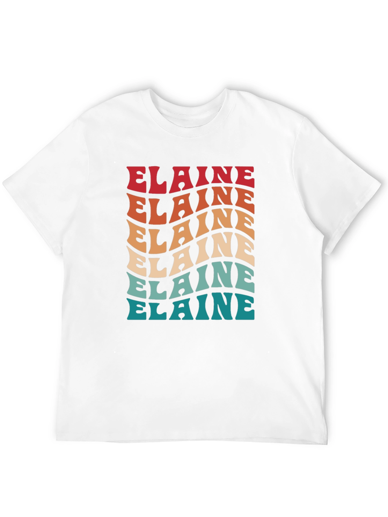Elaine Retro Wavy Text T-Shirt