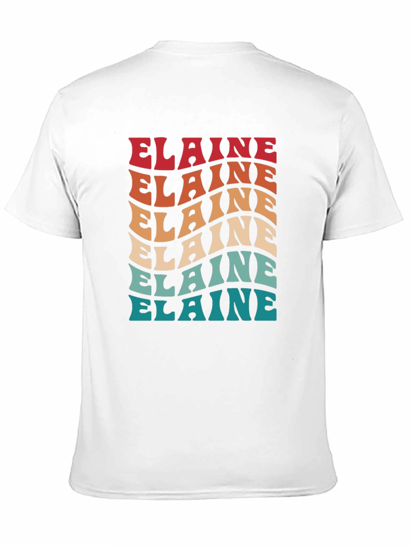 Elaine Retro Wavy Text T-Shirt