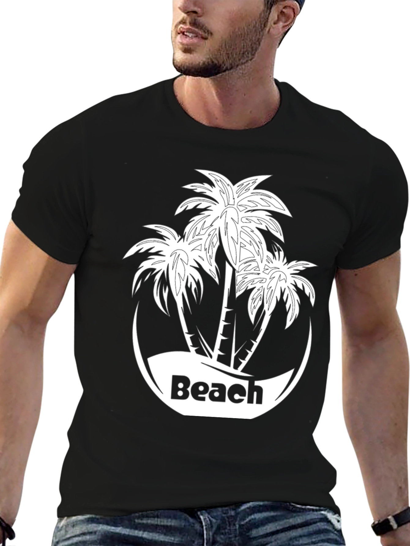 Beach Palm Tree Graphic T-Shirt - Tropical Vacation Tee