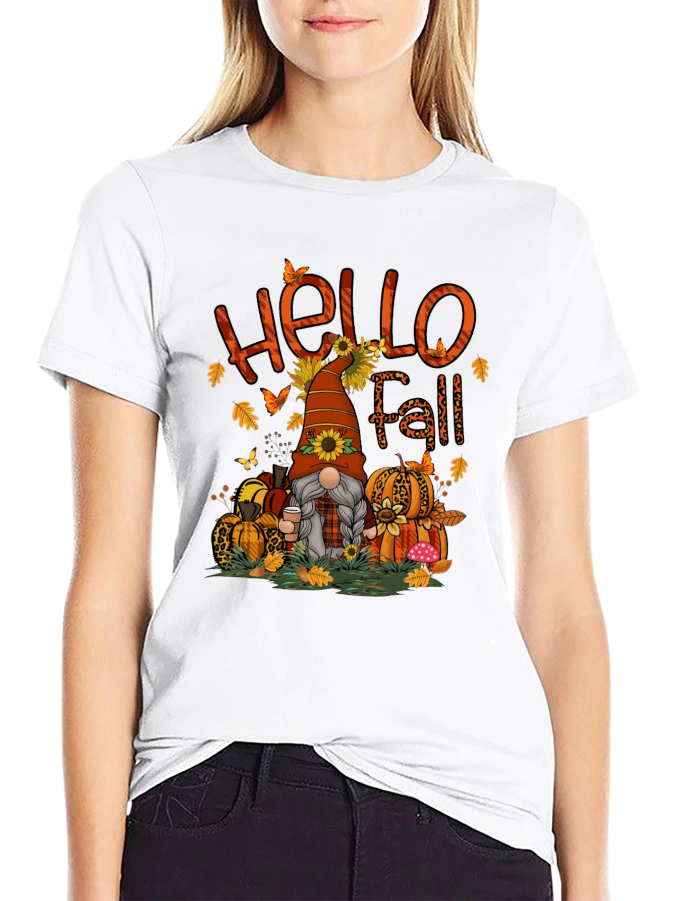 Hello Fall Gnome Graphic Tee
