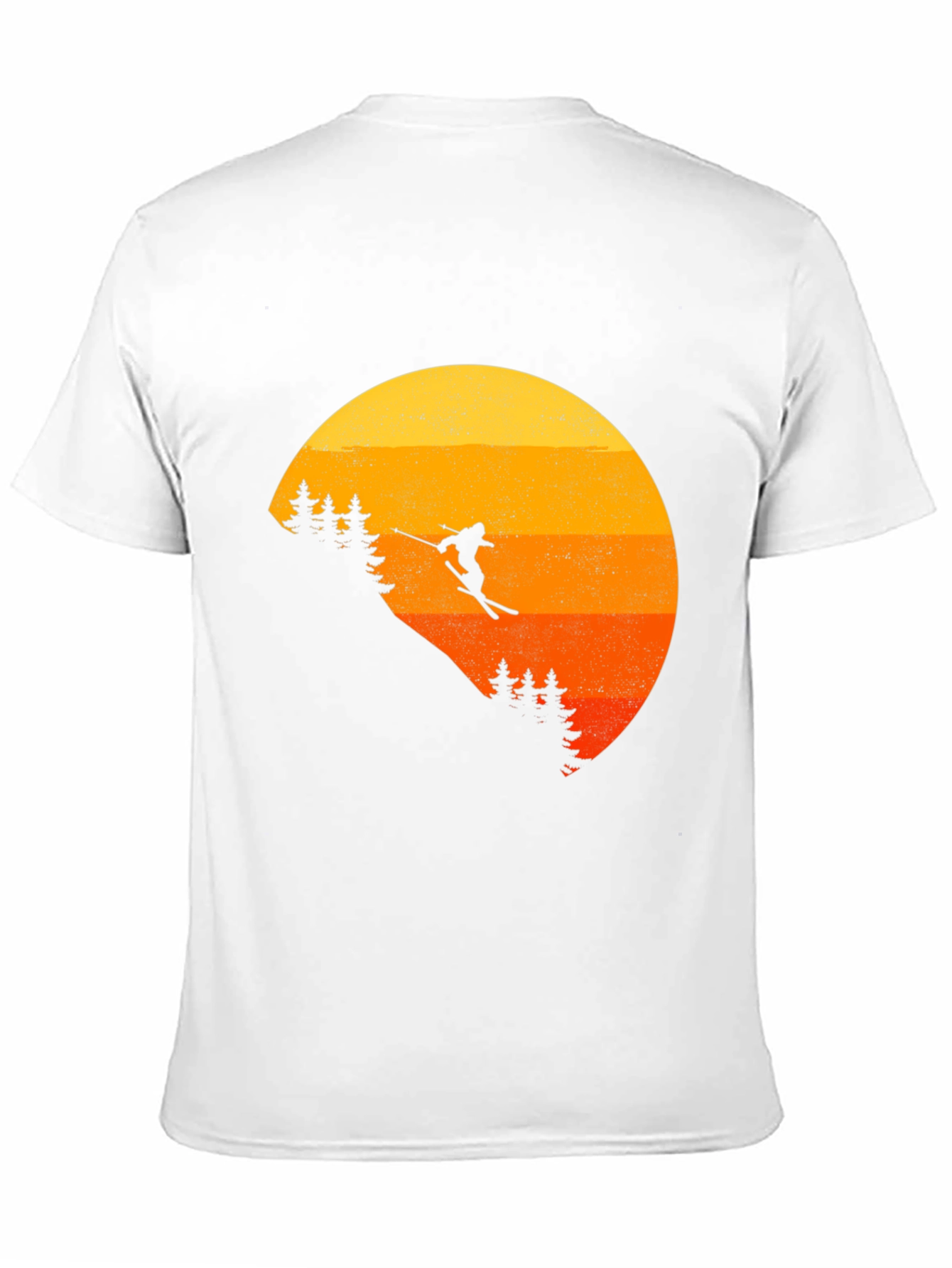 Retro Sunset Skier Graphic Tee