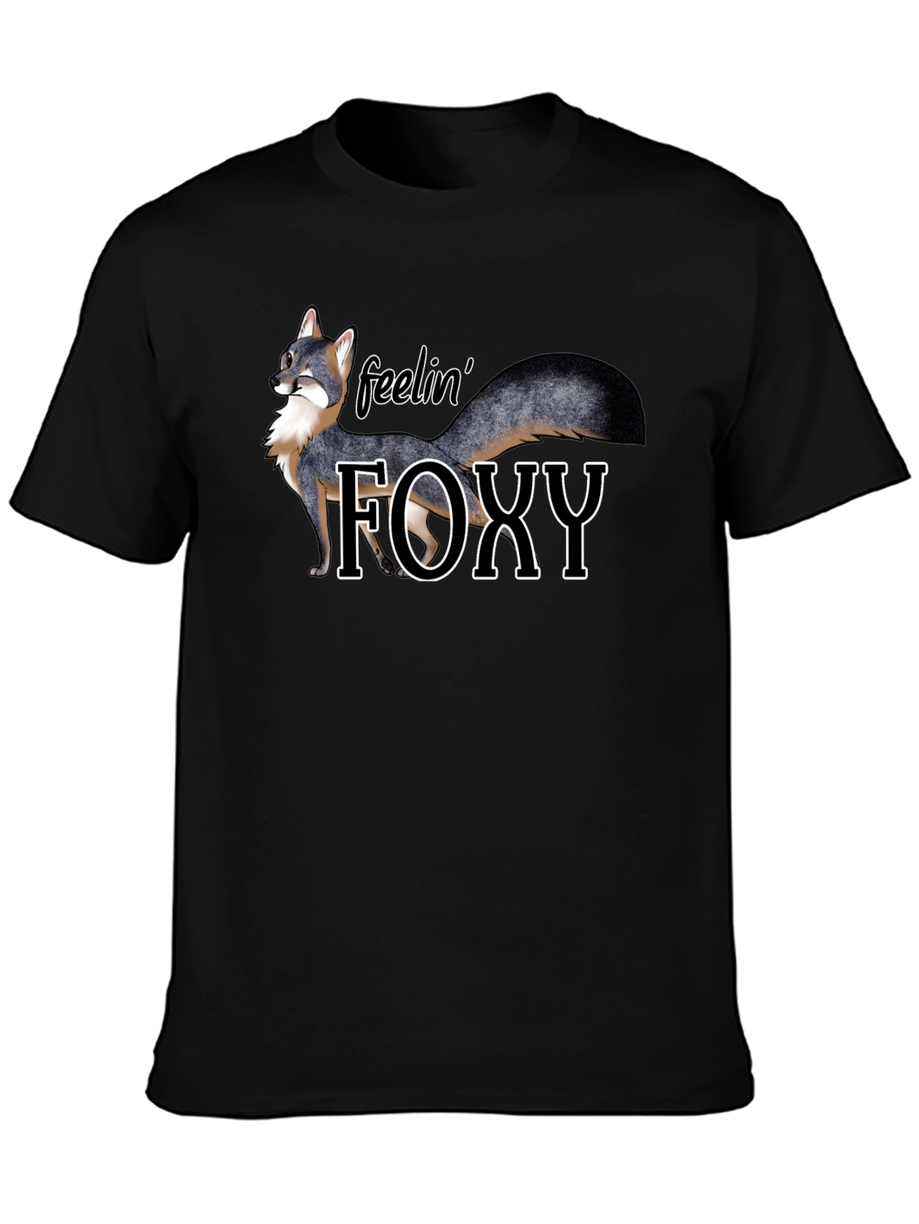 Feelin Foxy Graphic T-Shirt - Black