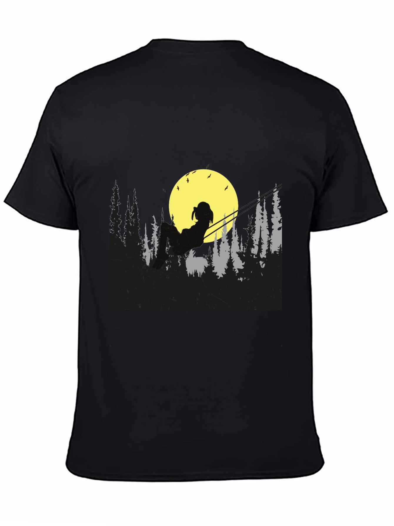 Moonlit Silhouette Tee - Relaxed Night Scene