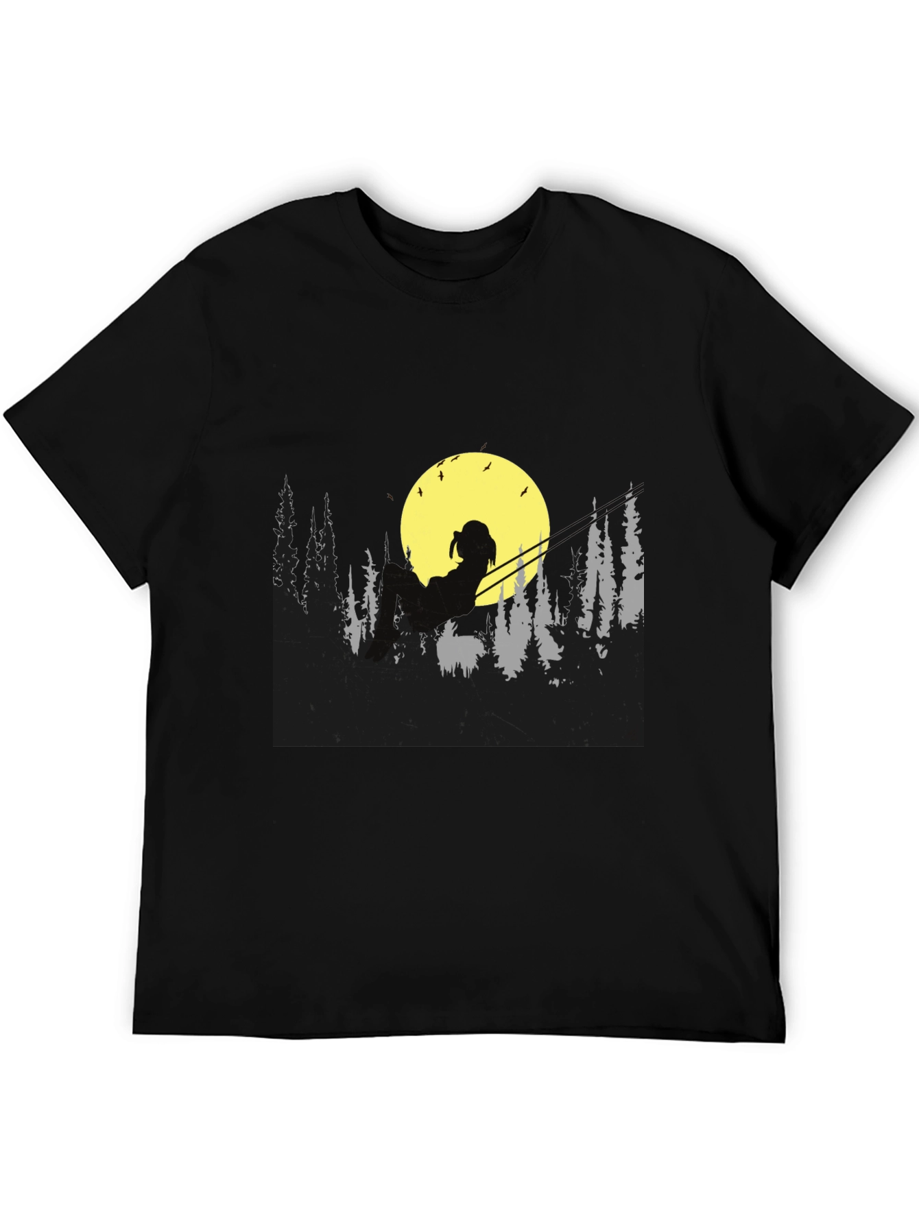 Moonlit Silhouette Tee - Relaxed Night Scene
