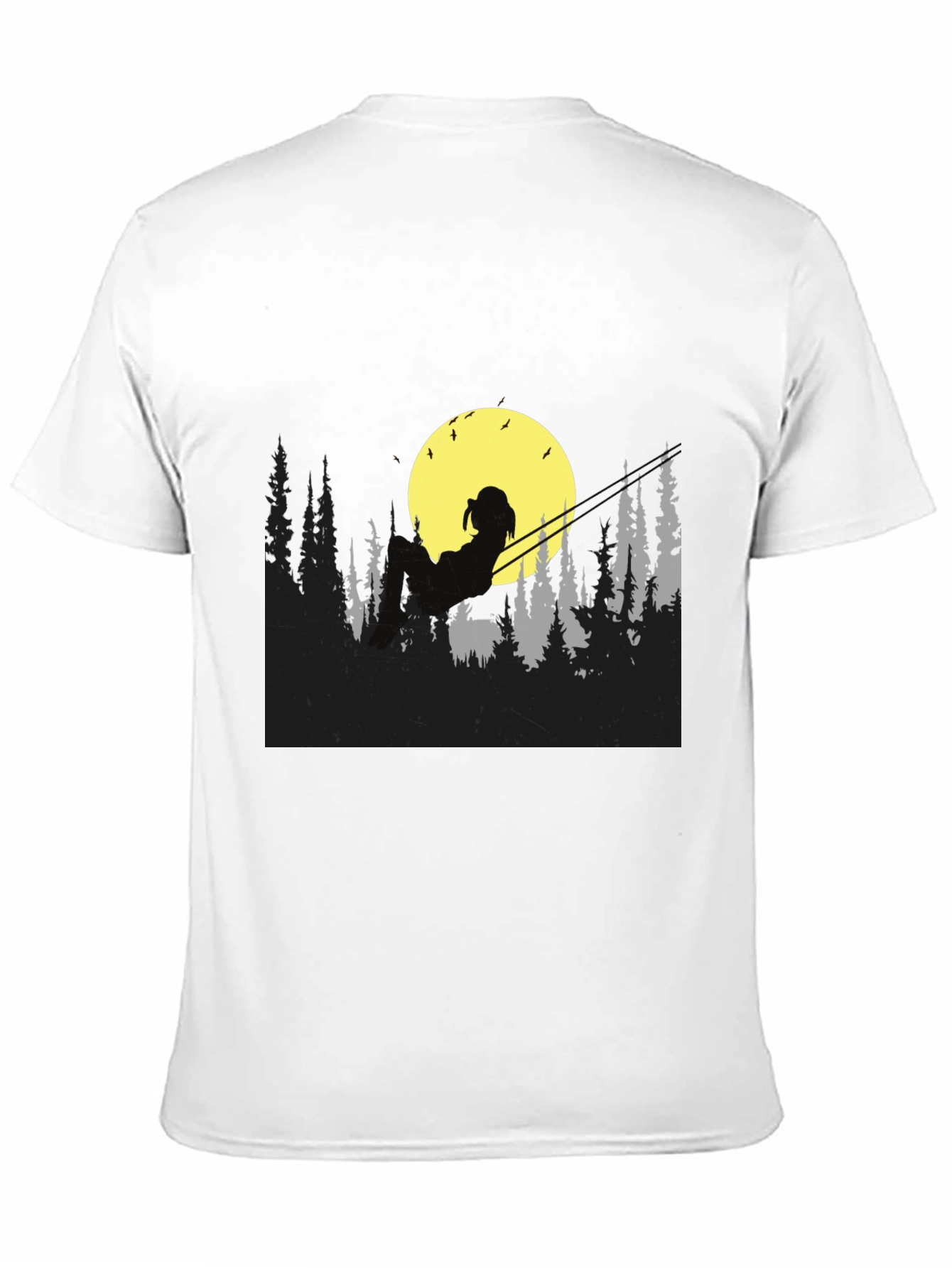 Moonlit Silhouette Tee - Relaxed Night Scene