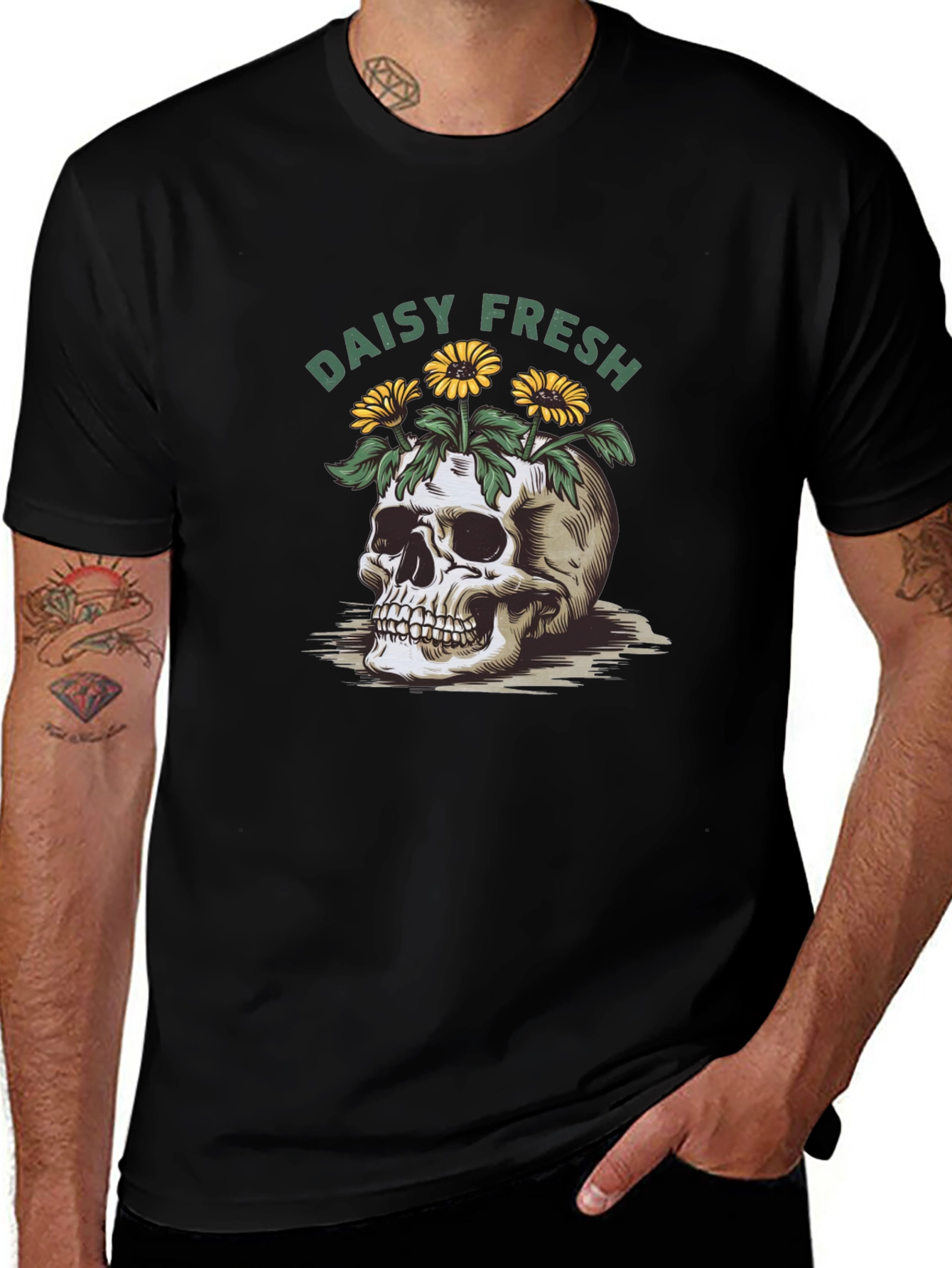 Daisy Fresh Skull Graphic T-Shirt