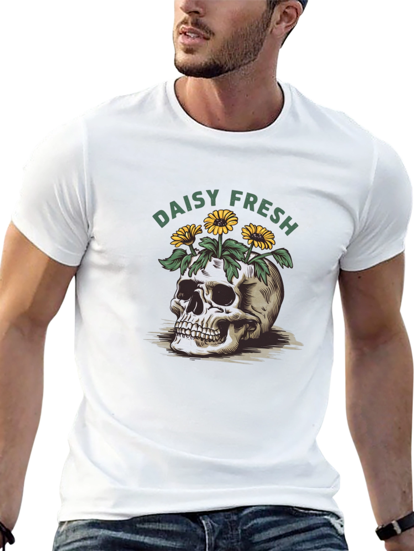 Daisy Fresh Skull Graphic T-Shirt