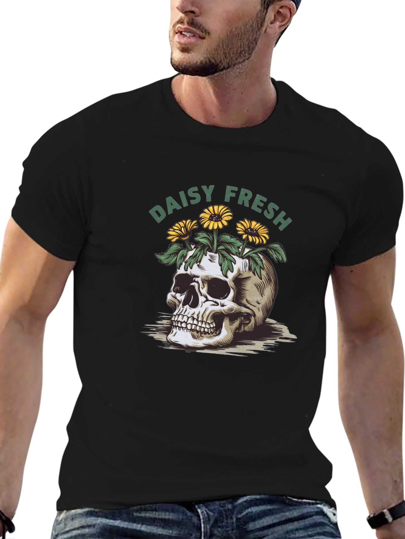 Daisy Fresh Skull Graphic T-Shirt