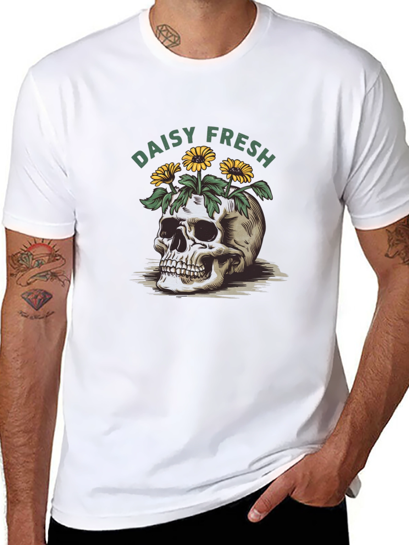Daisy Fresh Skull Graphic T-Shirt