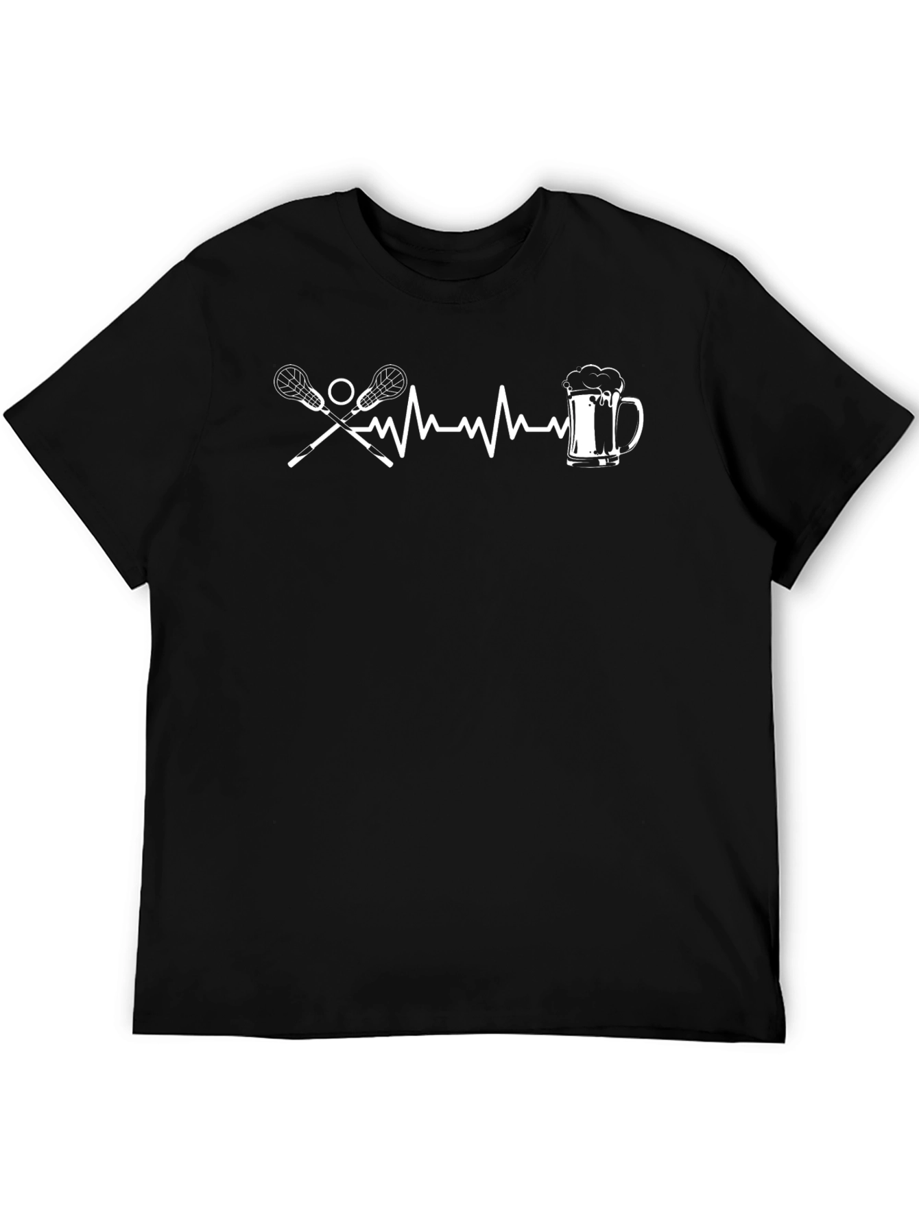 Lacrosse & Beer Heartbeat T-Shirt