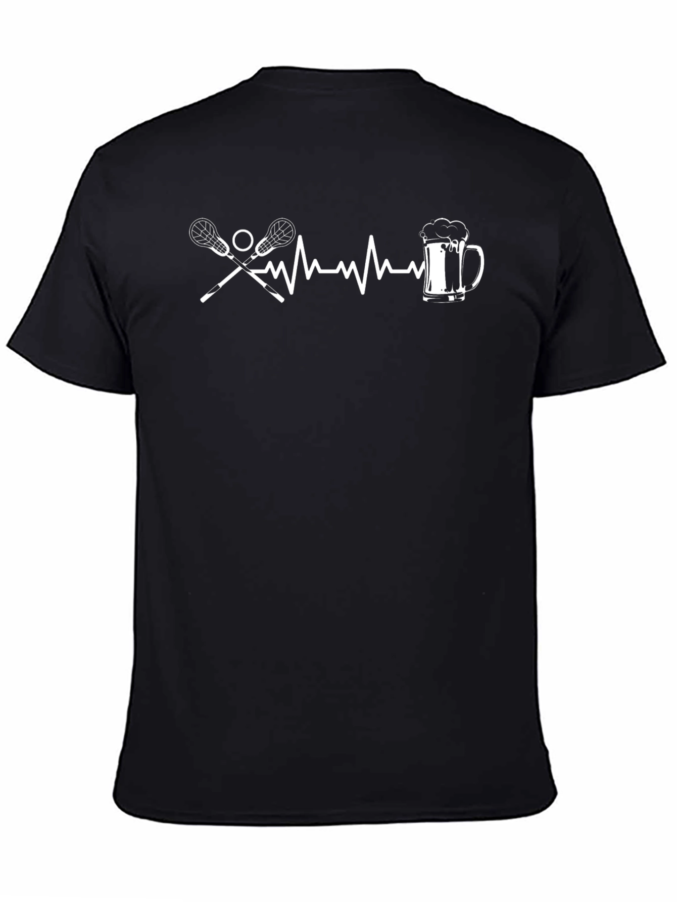 Lacrosse & Beer Heartbeat T-Shirt