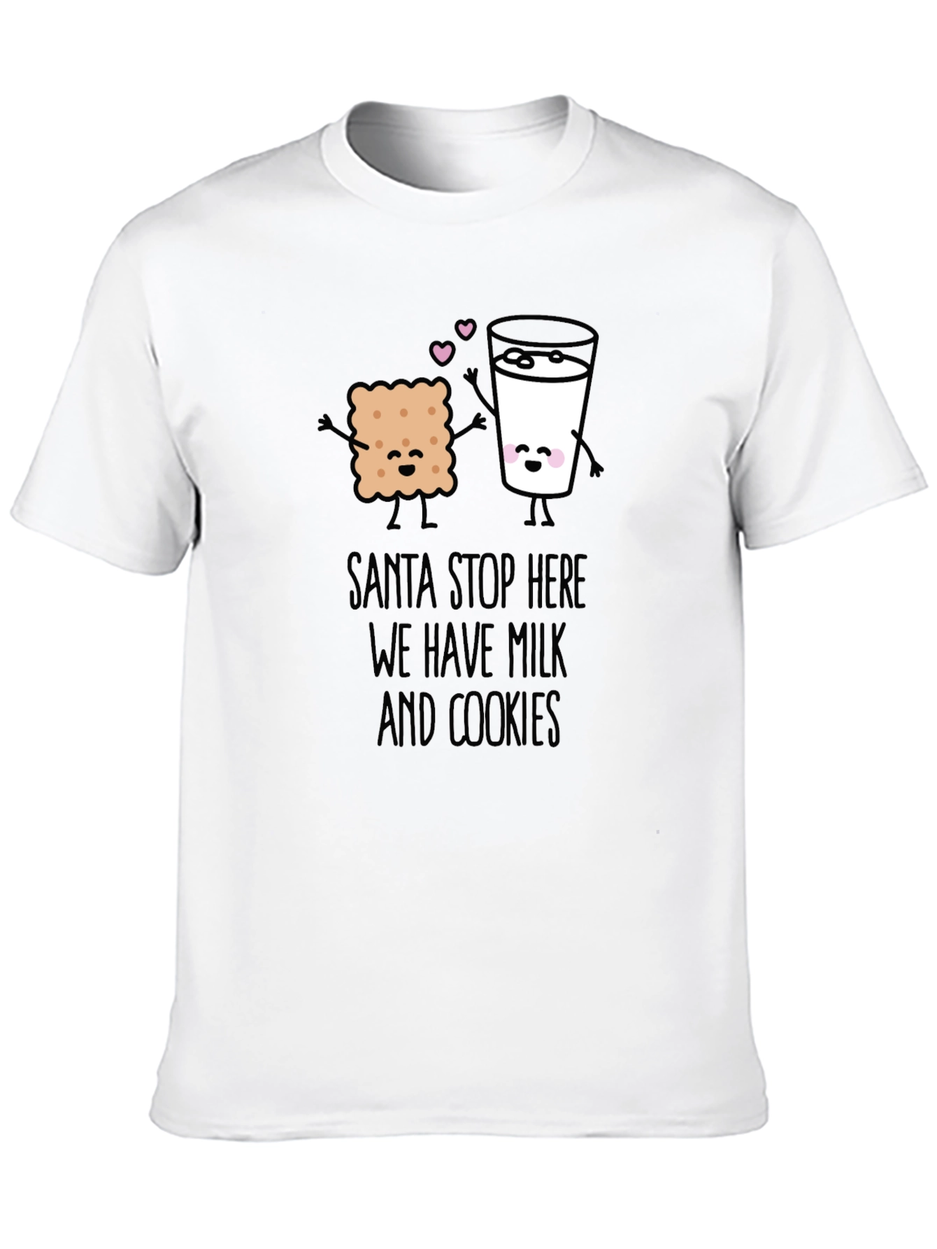 Santa Stop Here Milk & Cookies Graphic Tee