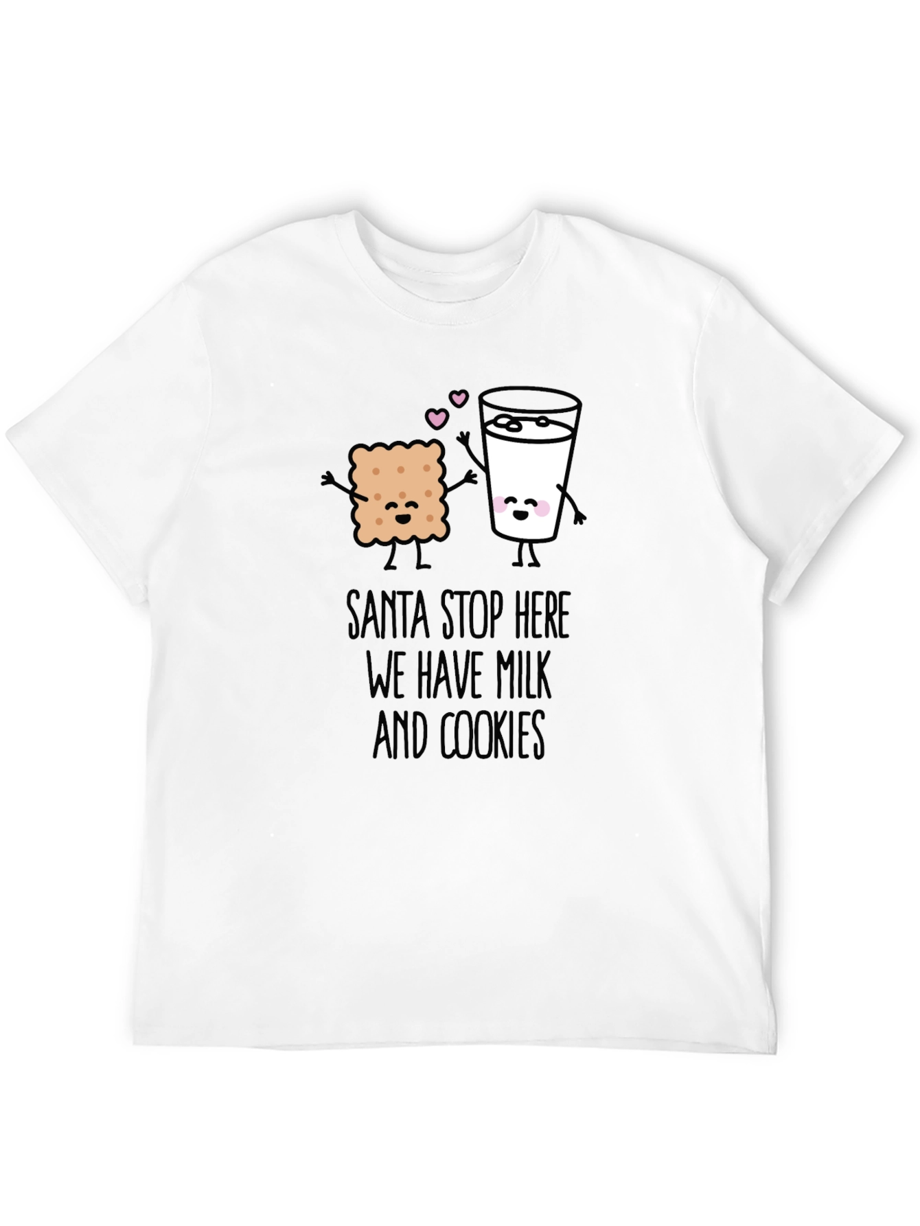 Santa Stop Here Milk & Cookies Graphic Tee