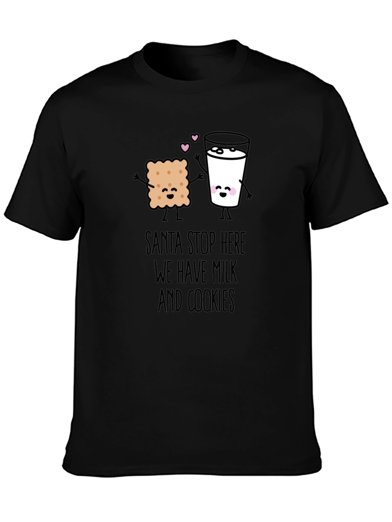 Santa Stop Here Milk & Cookies Graphic Tee