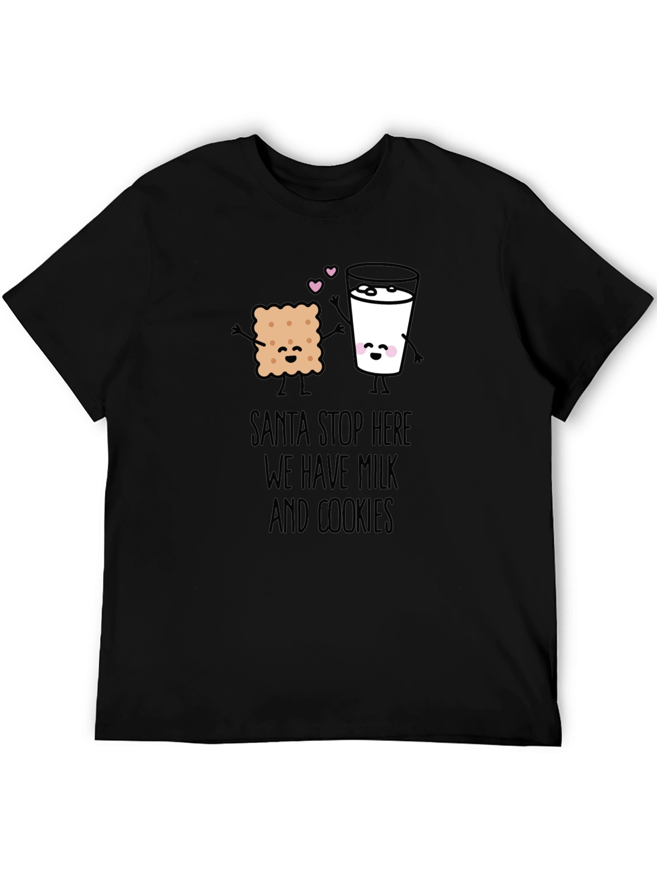Santa Stop Here Milk & Cookies Graphic Tee