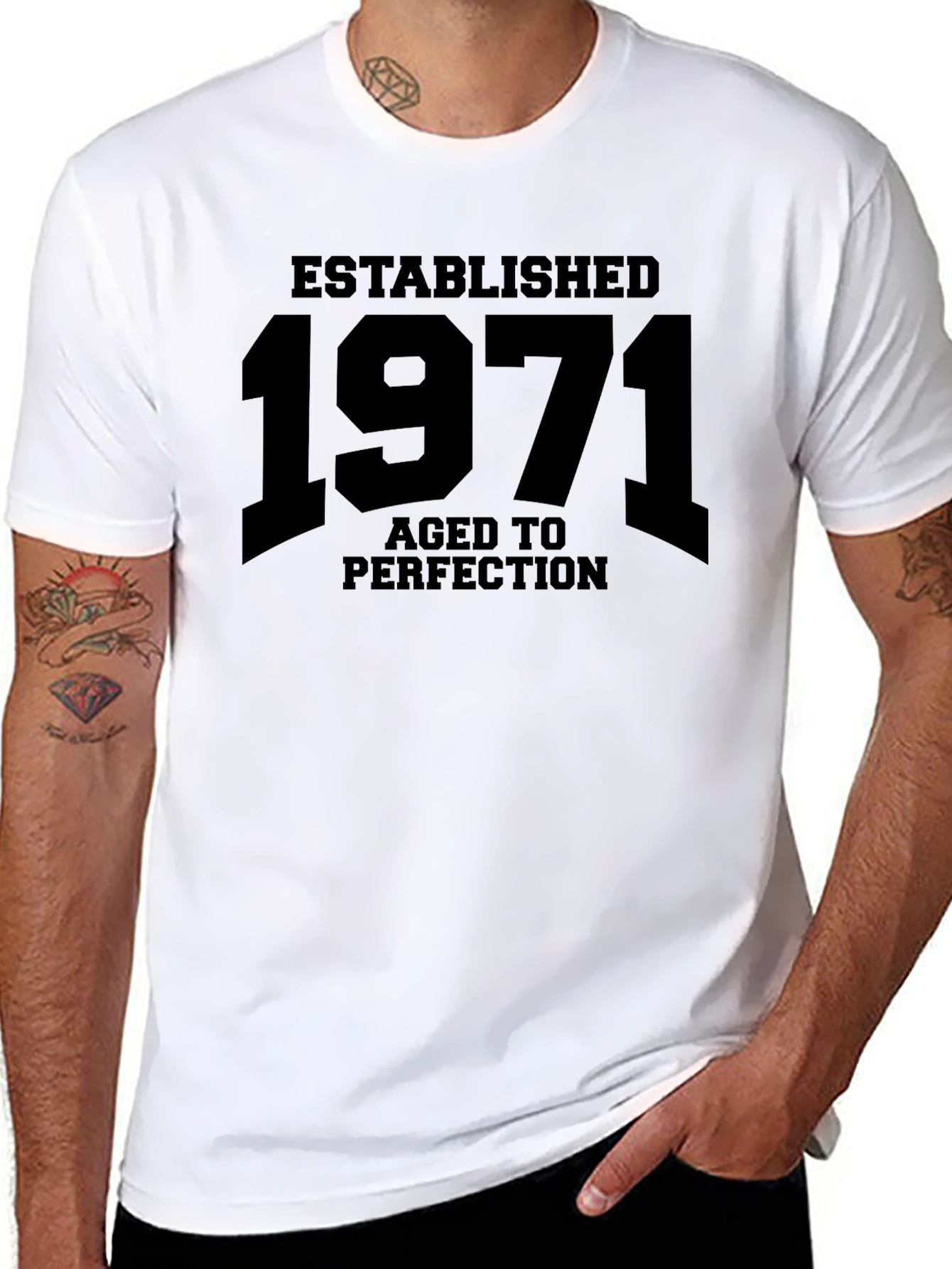 Established 1971 Aged to Perfection Black T-Shirt