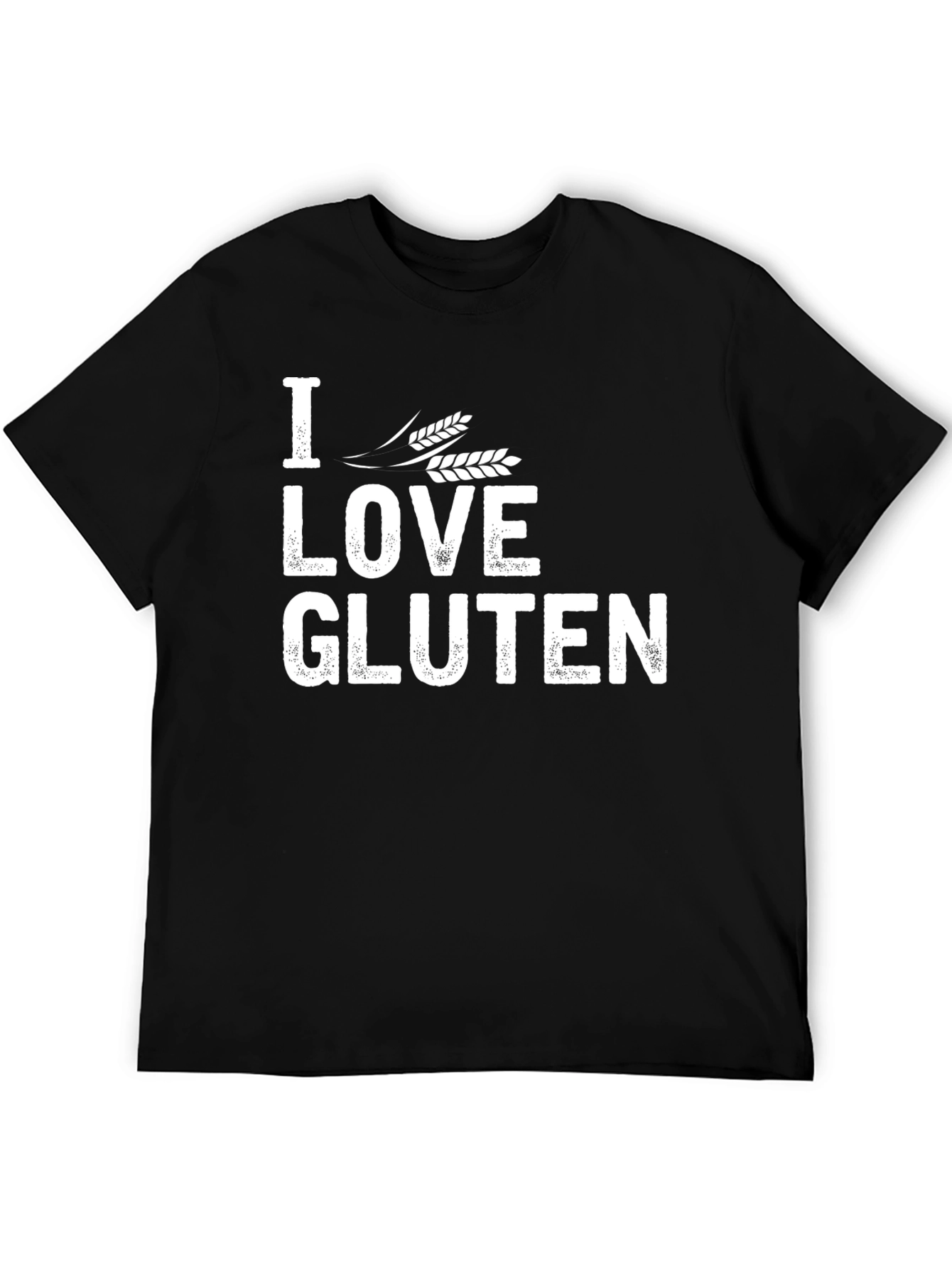 I Love Gluten Graphic Tee - Unisex Black T-Shirt
