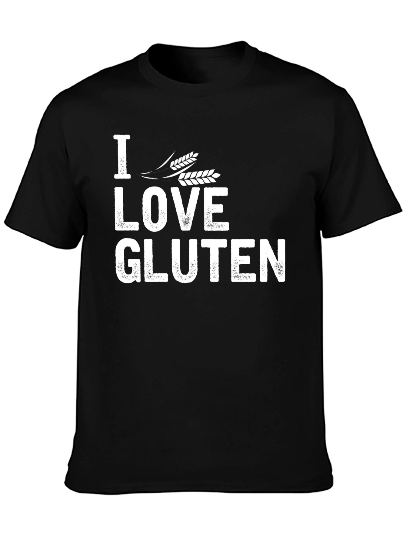 I Love Gluten Graphic Tee - Unisex Black T-Shirt