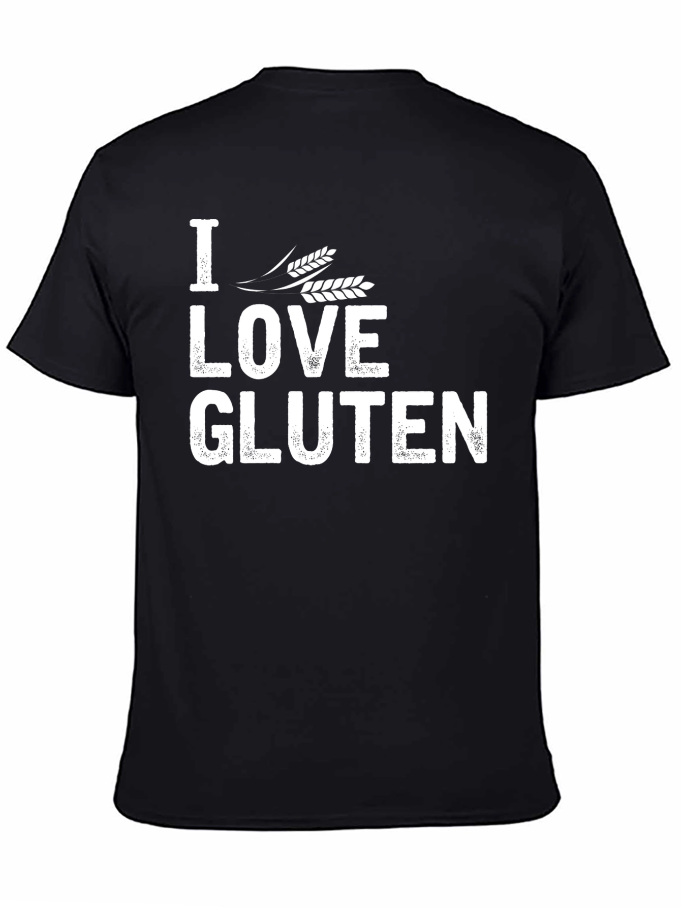 I Love Gluten Graphic Tee - Unisex Black T-Shirt