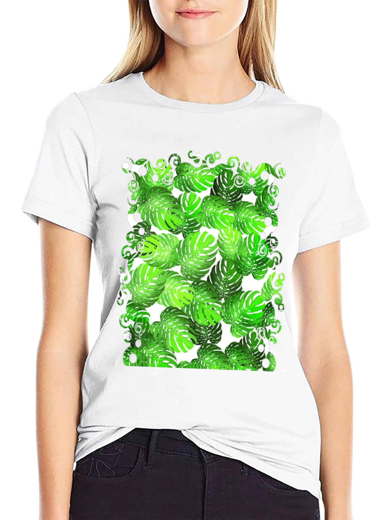 Tropical Monstera Leaf T-Shirt - Cool Graphic Tee