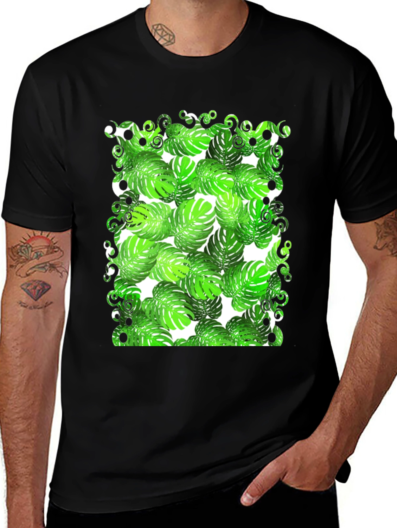 Tropical Monstera Leaf T-Shirt - Cool Graphic Tee