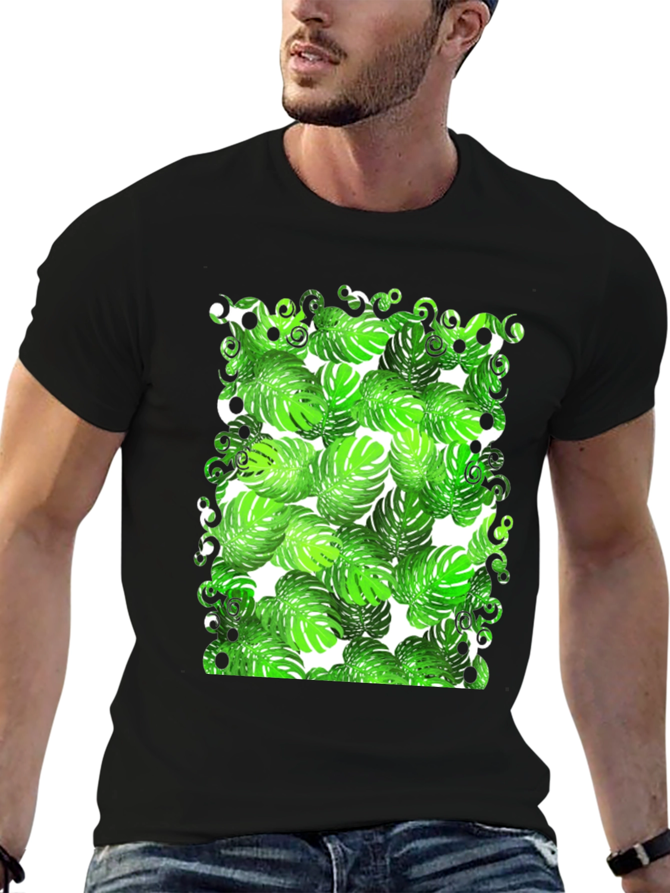 Tropical Monstera Leaf T-Shirt - Cool Graphic Tee