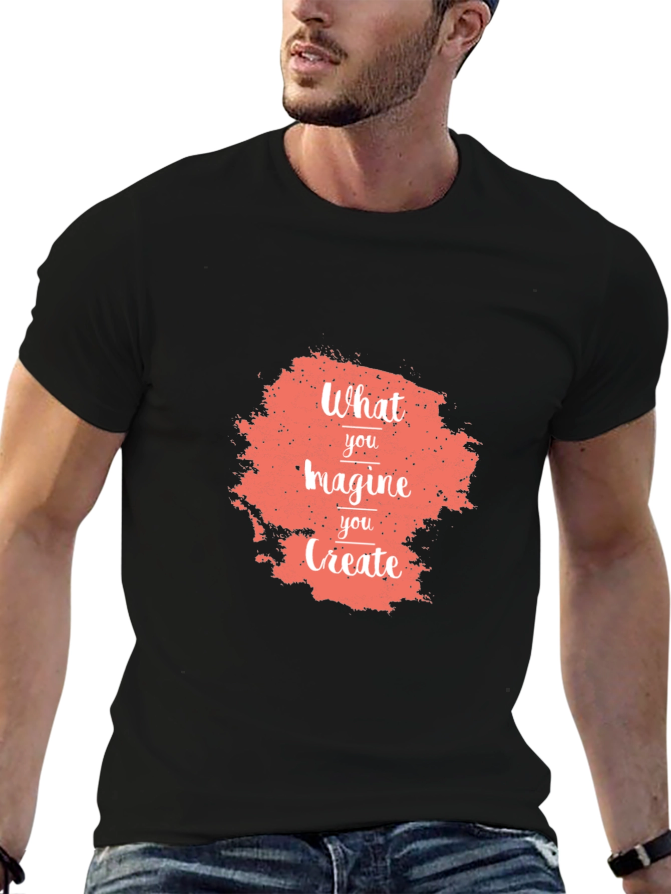 Imagine Create Black Graphic Tee