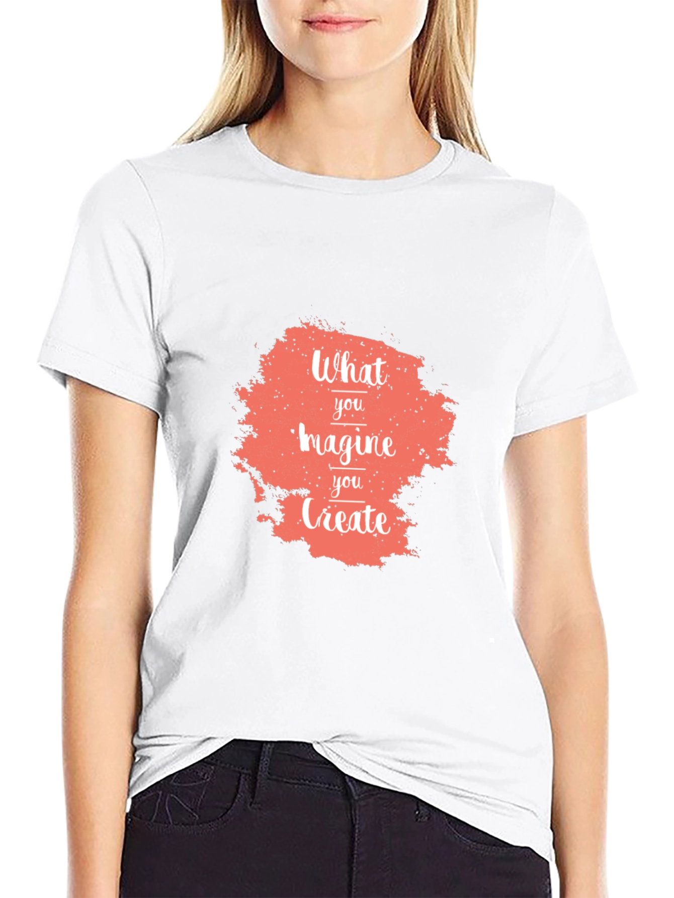 Imagine Create Black Graphic Tee