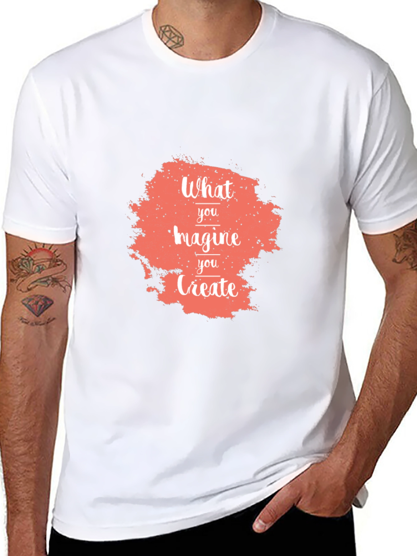 Imagine Create Black Graphic Tee