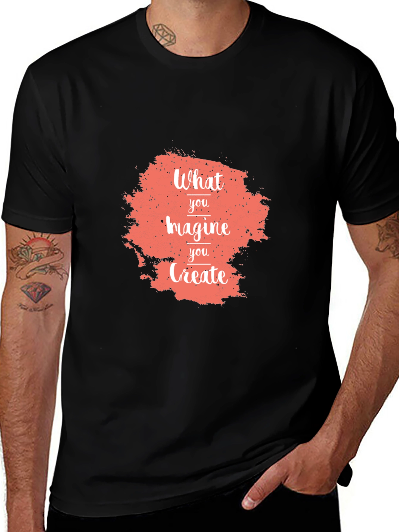 Imagine Create Black Graphic Tee