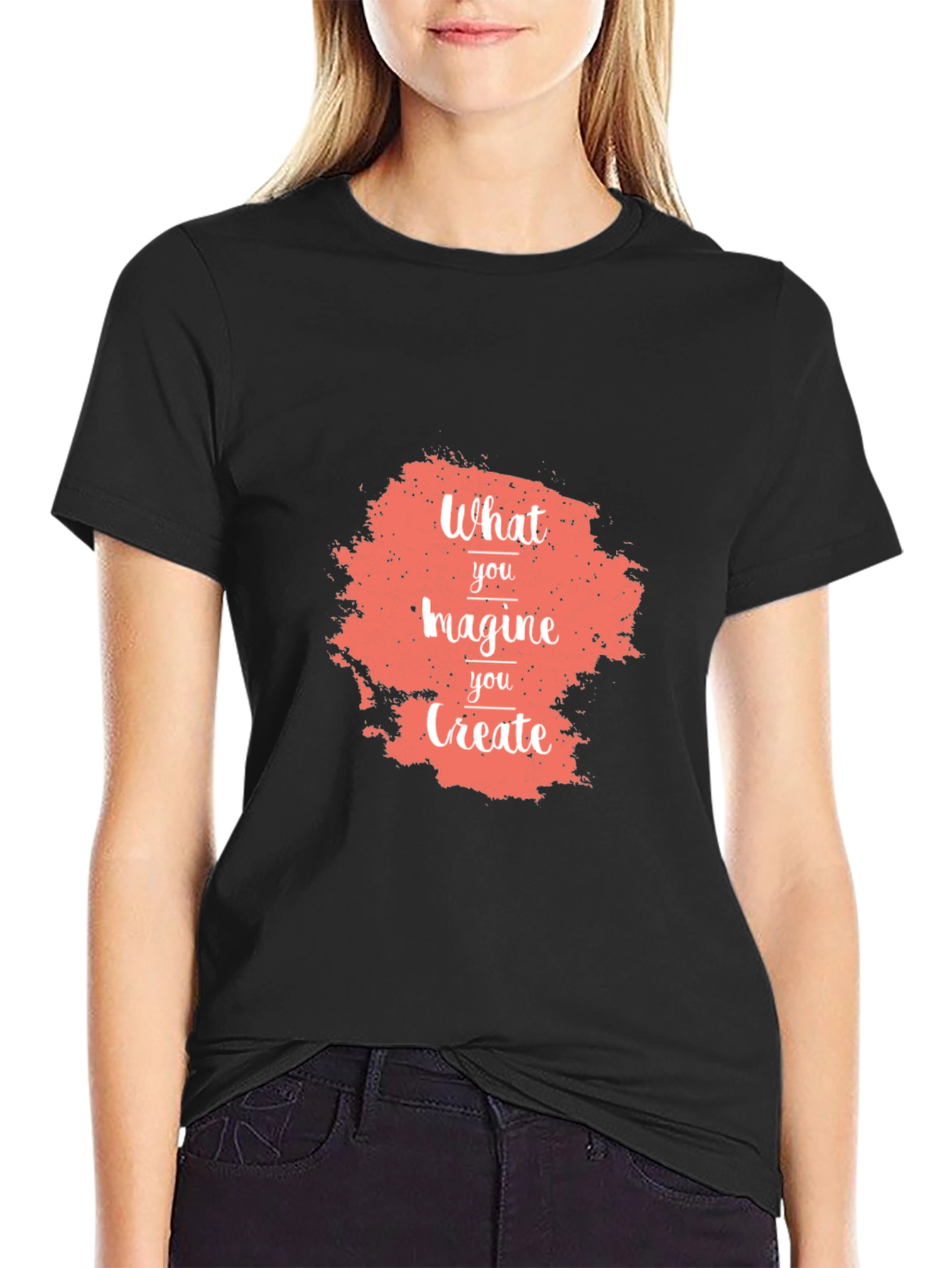 Imagine Create Black Graphic Tee