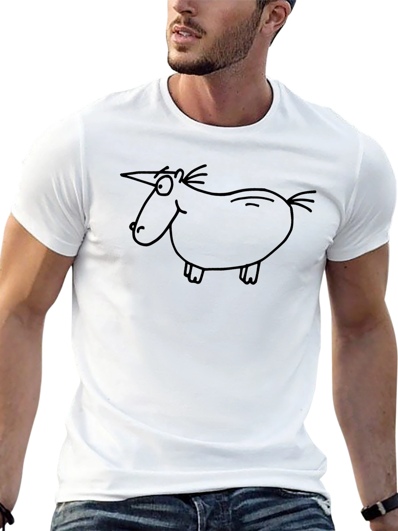 Unicorn Doodle Black T-Shirt