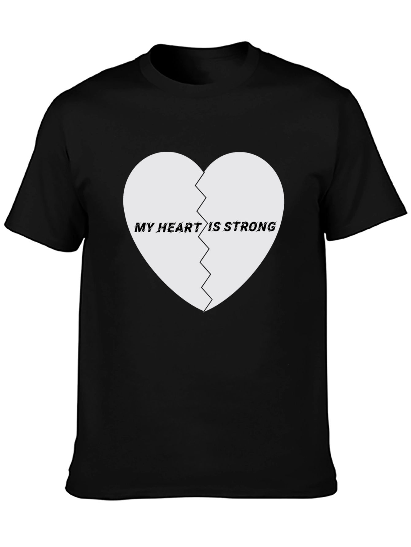 My Heart Is Strong Graphic Tee - Black