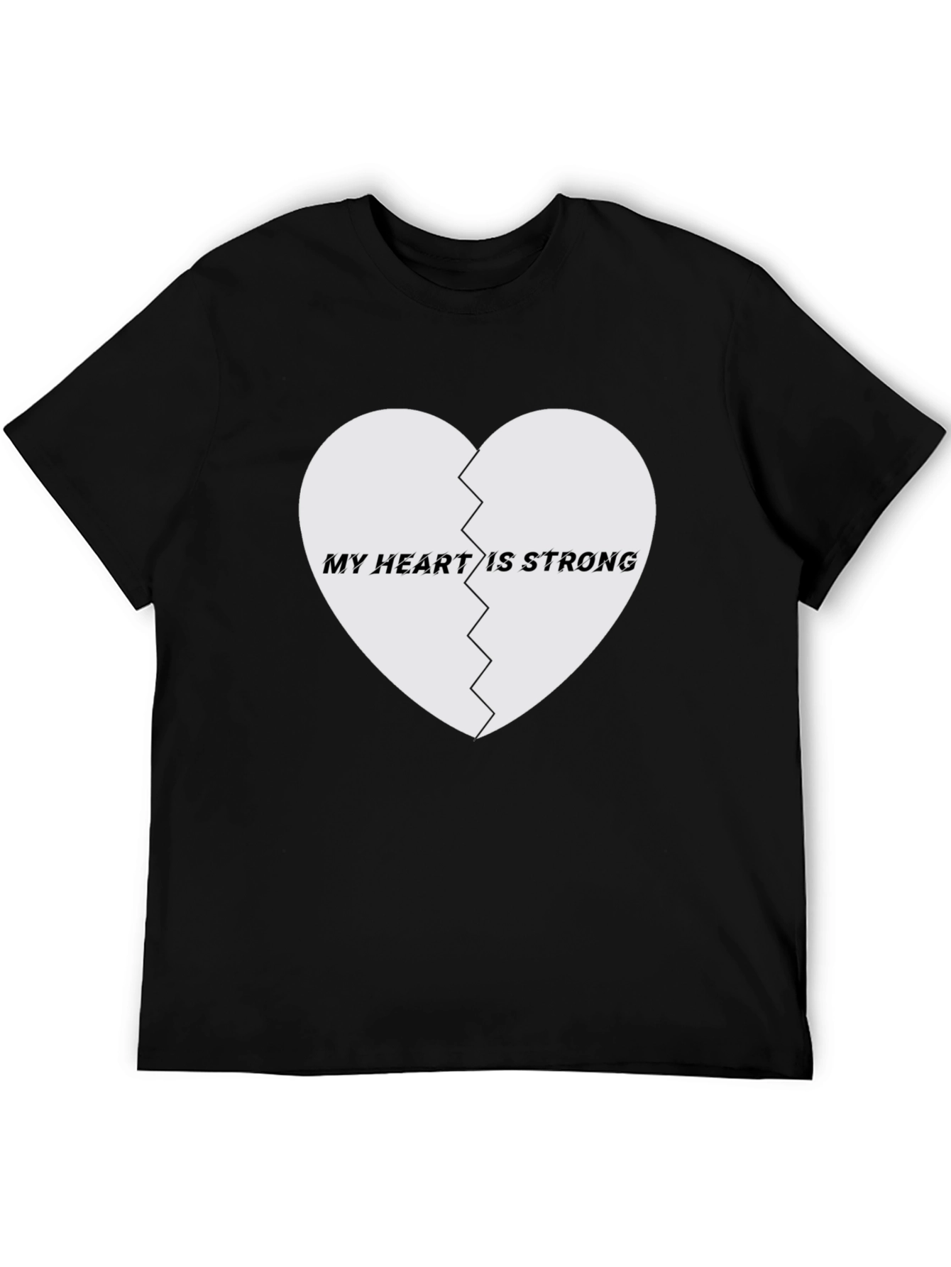 My Heart Is Strong Graphic Tee - Black