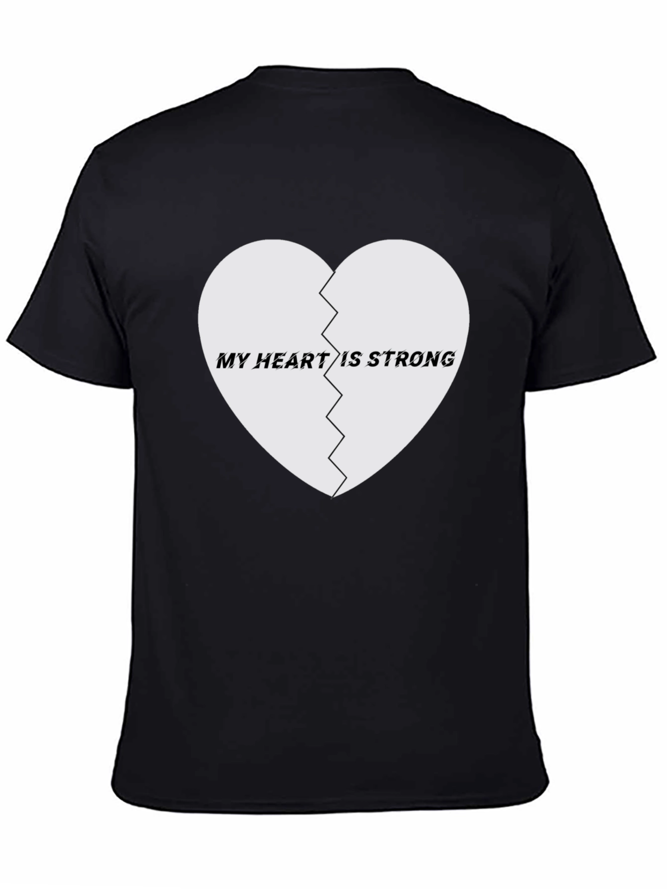 My Heart Is Strong Graphic Tee - Black