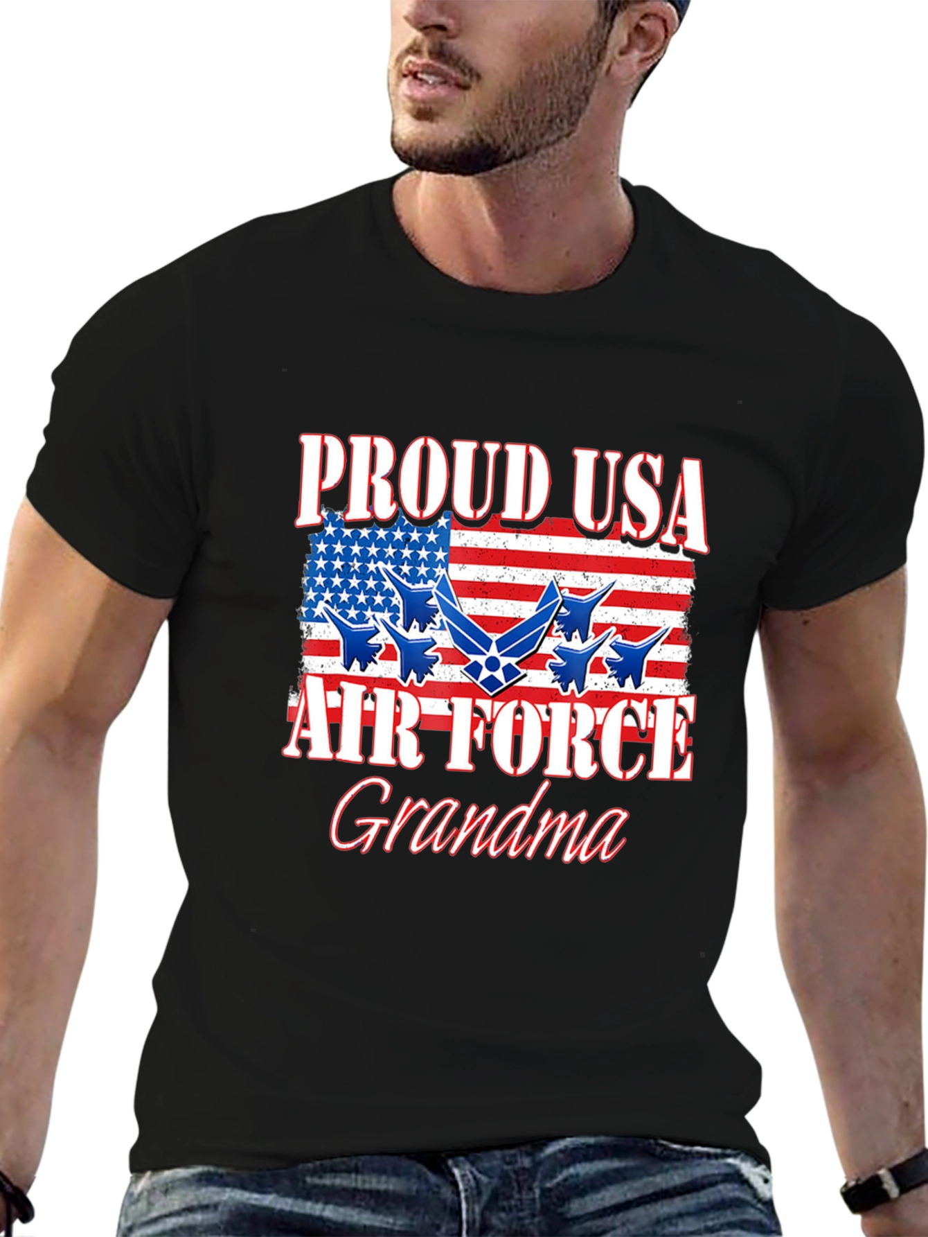 Proud USA Air Force Grandma T-Shirt