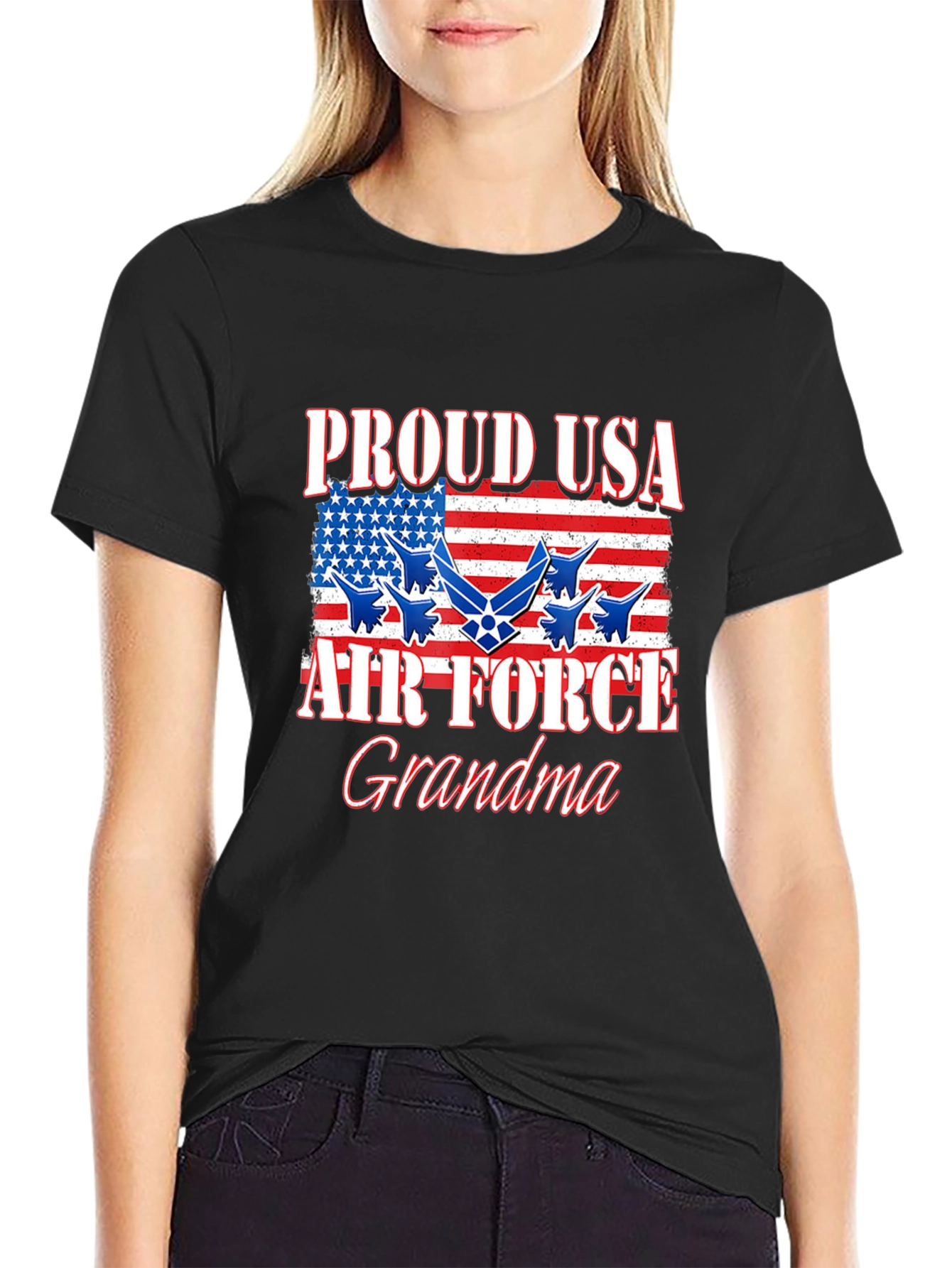Proud USA Air Force Grandma T-Shirt