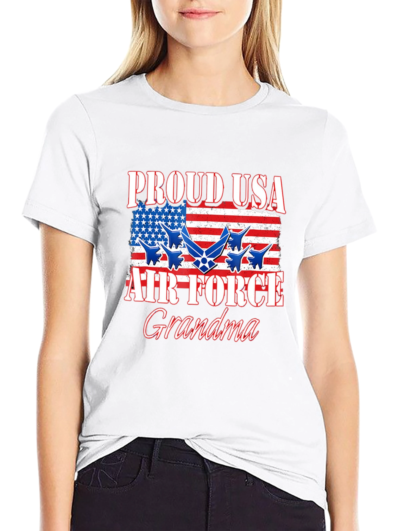 Proud USA Air Force Grandma T-Shirt