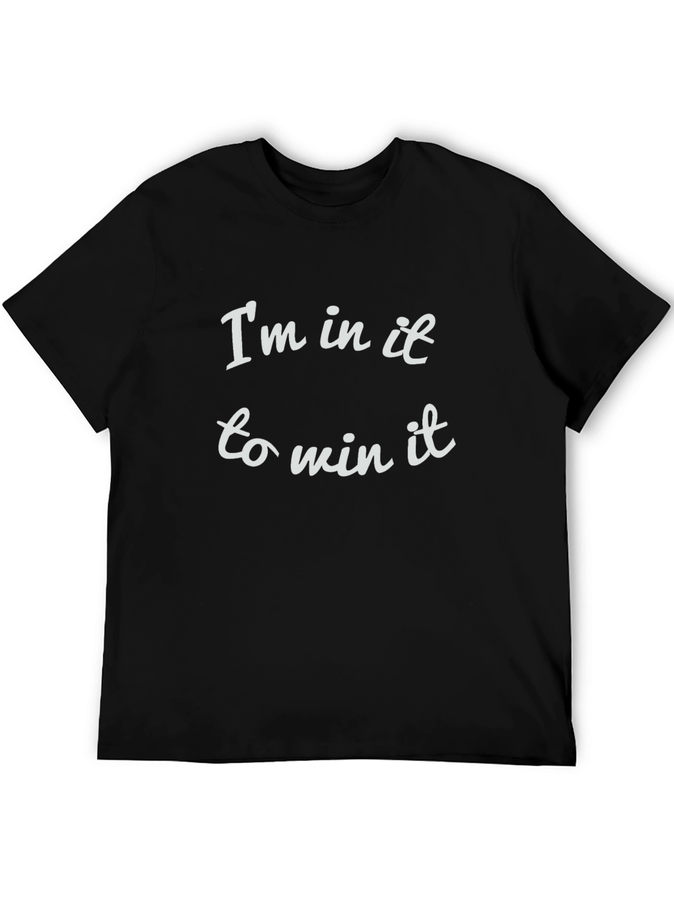 Im In It to Win It Black Graphic Tee