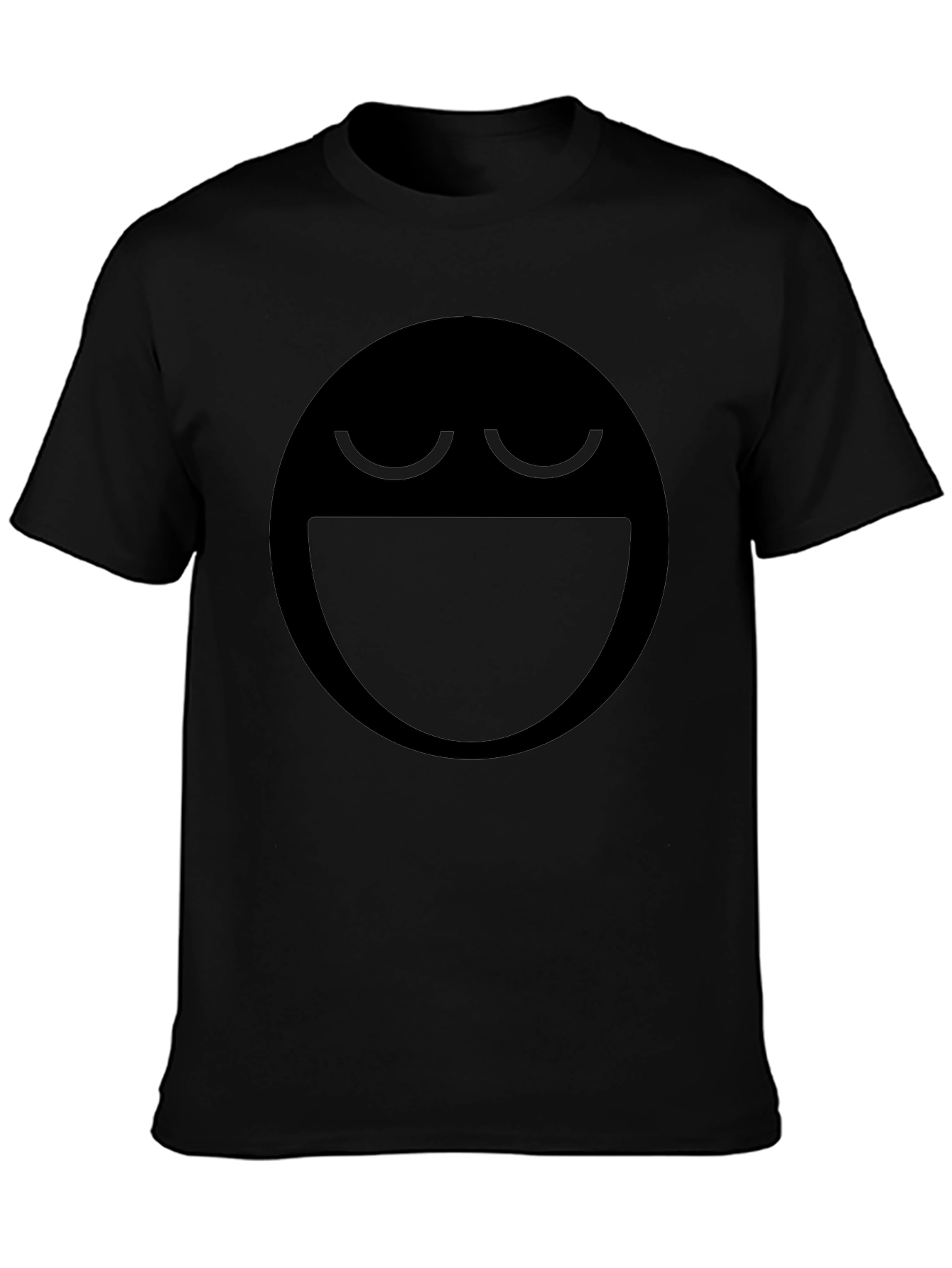 Laughing Face Graphic Tee - Black