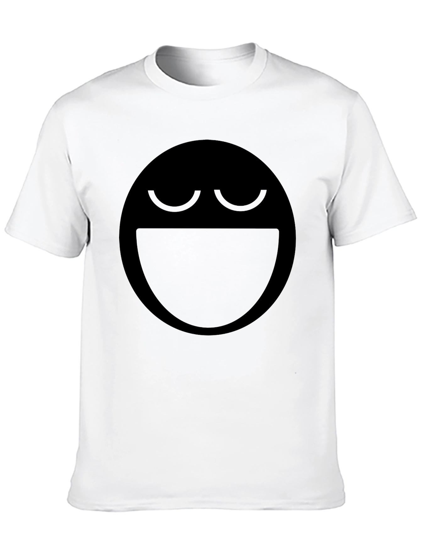 Laughing Face Graphic Tee - Black