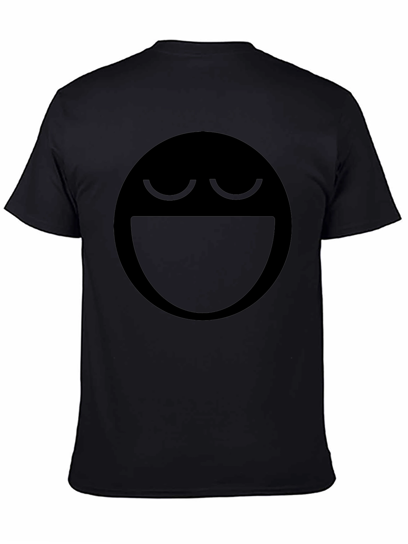 Laughing Face Graphic Tee - Black